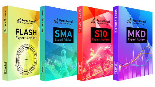 Forex Forest 四大 AI 自動交易程式 — FLASH / SMA / S10 / MKD